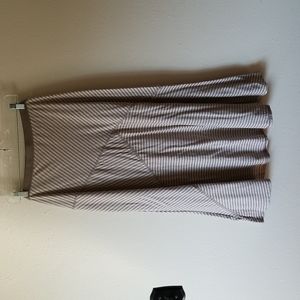 J. Jill Gray Striped Maxi Skirt